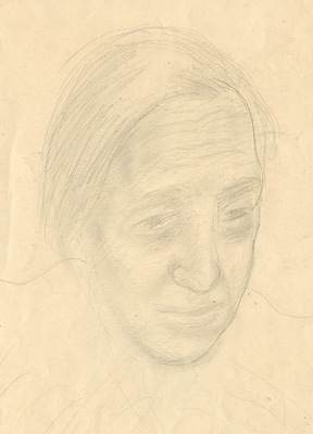 Фальк Роберт Рафаилович. Портрет Надежды Евсеевны Добычиной. Набросок к живописному портрету 